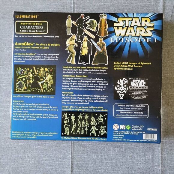 Star Wars Episode I Illuminations characters glow in the dark NIB 1999 - Picture 3 of 5